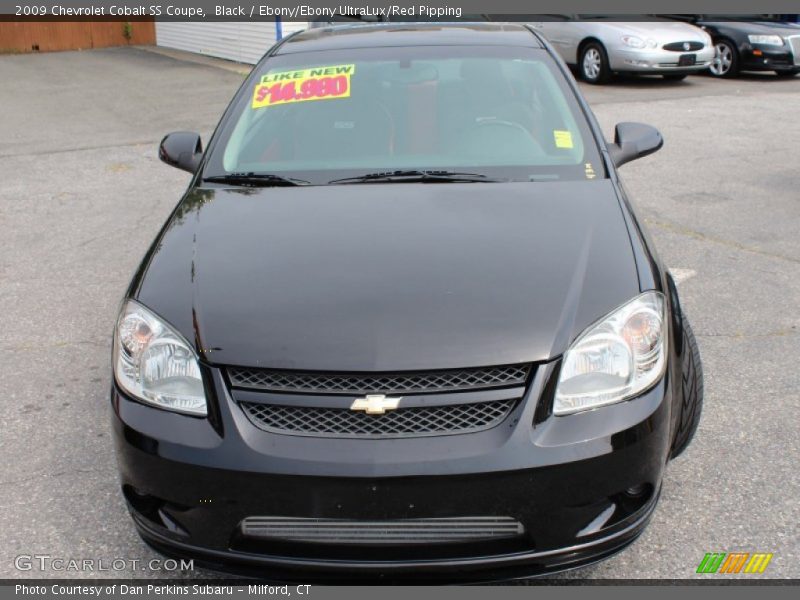 Black / Ebony/Ebony UltraLux/Red Pipping 2009 Chevrolet Cobalt SS Coupe