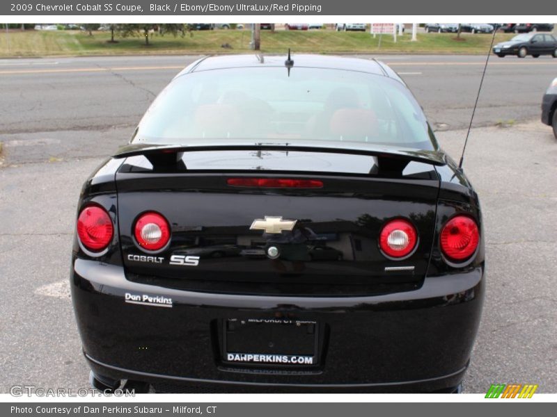 Black / Ebony/Ebony UltraLux/Red Pipping 2009 Chevrolet Cobalt SS Coupe