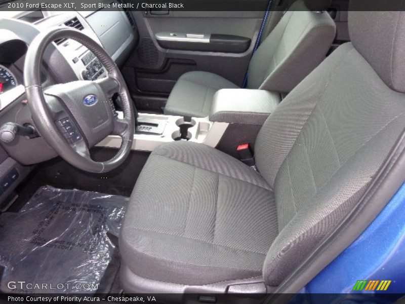 Front Seat of 2010 Escape XLT