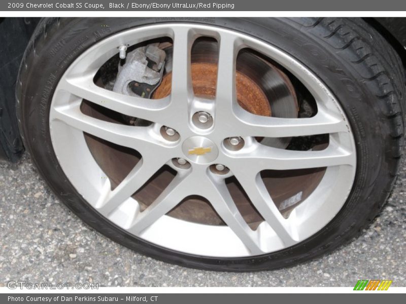 Black / Ebony/Ebony UltraLux/Red Pipping 2009 Chevrolet Cobalt SS Coupe