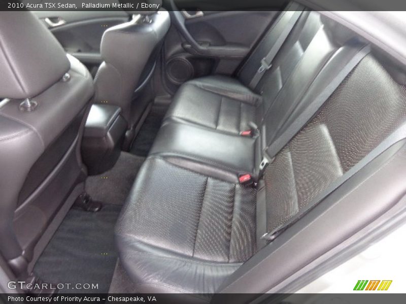 Rear Seat of 2010 TSX Sedan