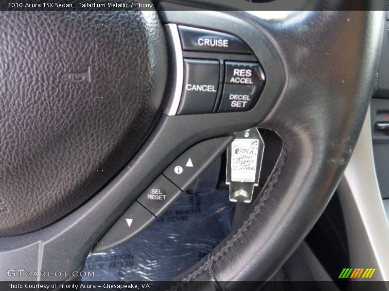 Palladium Metallic / Ebony 2010 Acura TSX Sedan