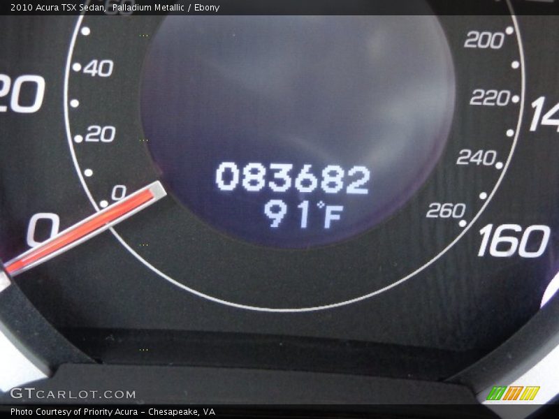 Palladium Metallic / Ebony 2010 Acura TSX Sedan
