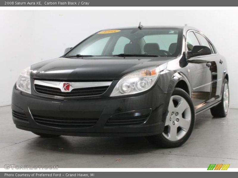 Carbon Flash Black / Gray 2008 Saturn Aura XE