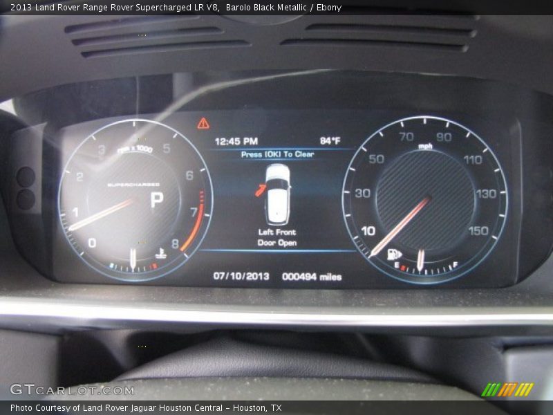 Barolo Black Metallic / Ebony 2013 Land Rover Range Rover Supercharged LR V8
