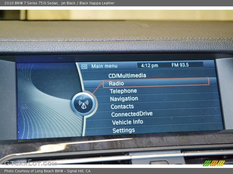 Jet Black / Black Nappa Leather 2010 BMW 7 Series 750i Sedan