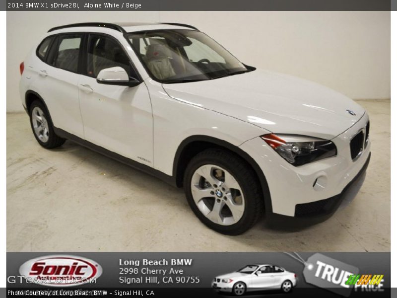 Alpine White / Beige 2014 BMW X1 sDrive28i