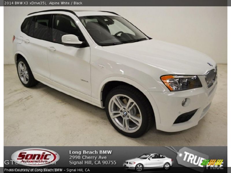 Alpine White / Black 2014 BMW X3 xDrive35i