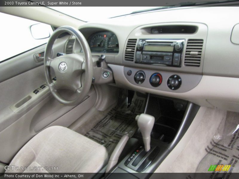 Super White / Stone 2003 Toyota Camry LE