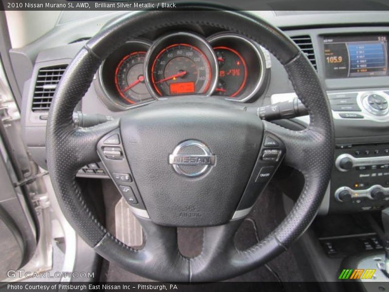 Brilliant Silver Metallic / Black 2010 Nissan Murano SL AWD