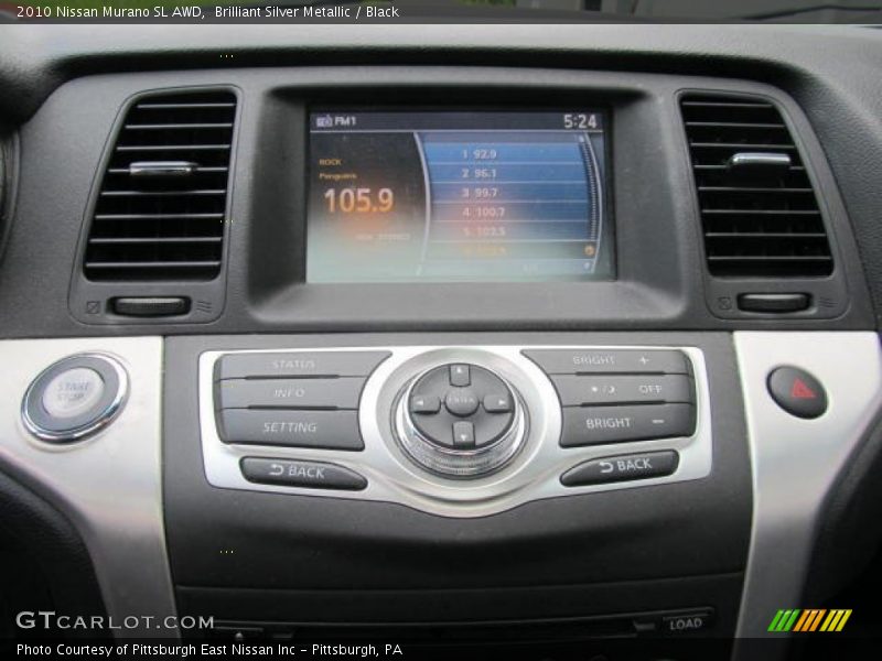 Brilliant Silver Metallic / Black 2010 Nissan Murano SL AWD