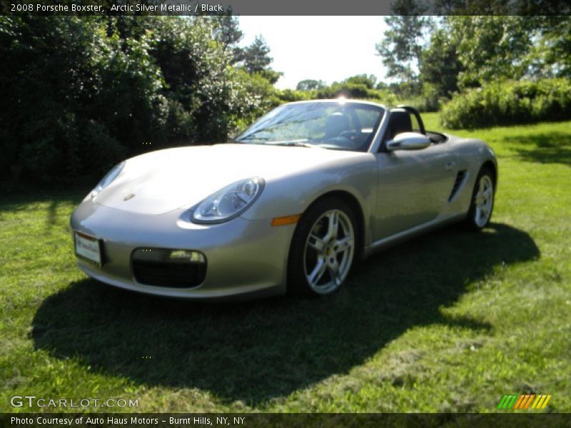 Arctic Silver Metallic / Black 2008 Porsche Boxster