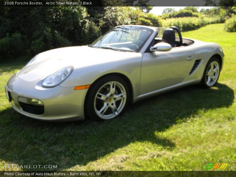 Arctic Silver Metallic / Black 2008 Porsche Boxster