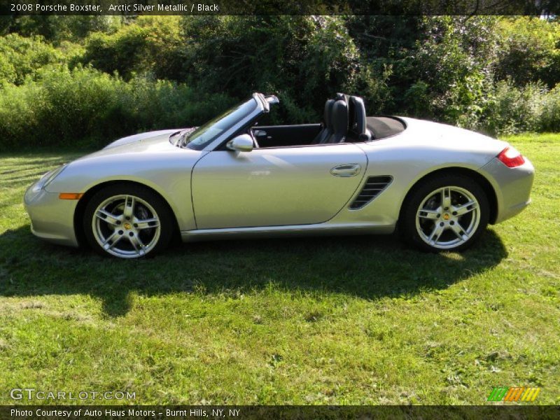 Arctic Silver Metallic / Black 2008 Porsche Boxster