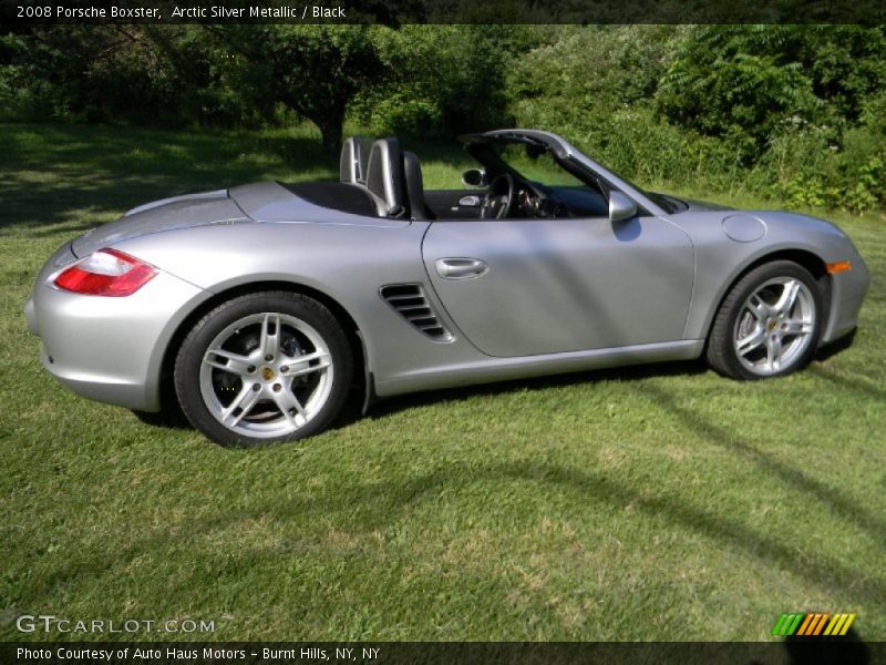 Arctic Silver Metallic / Black 2008 Porsche Boxster