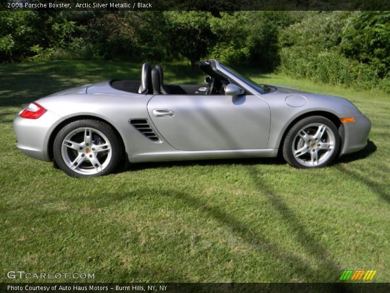 Arctic Silver Metallic / Black 2008 Porsche Boxster