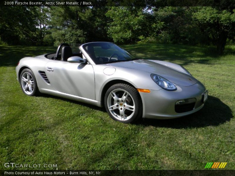 Arctic Silver Metallic / Black 2008 Porsche Boxster