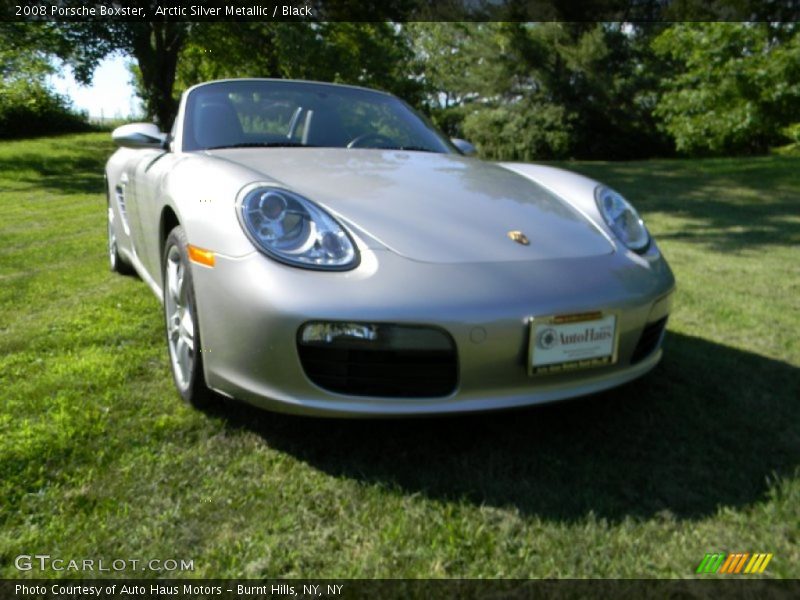 Arctic Silver Metallic / Black 2008 Porsche Boxster