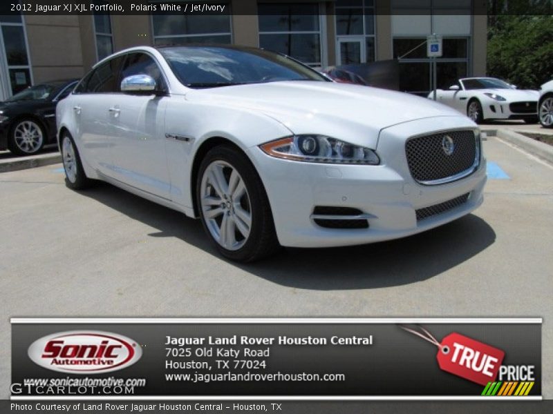 Polaris White / Jet/Ivory 2012 Jaguar XJ XJL Portfolio