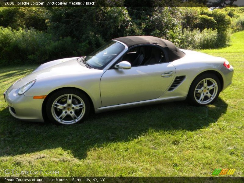 Arctic Silver Metallic / Black 2008 Porsche Boxster