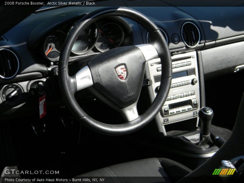 Arctic Silver Metallic / Black 2008 Porsche Boxster