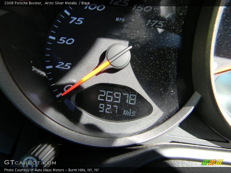 Arctic Silver Metallic / Black 2008 Porsche Boxster