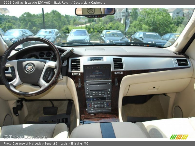 Black Raven / Cocoa/Light Cashmere 2008 Cadillac Escalade ESV AWD