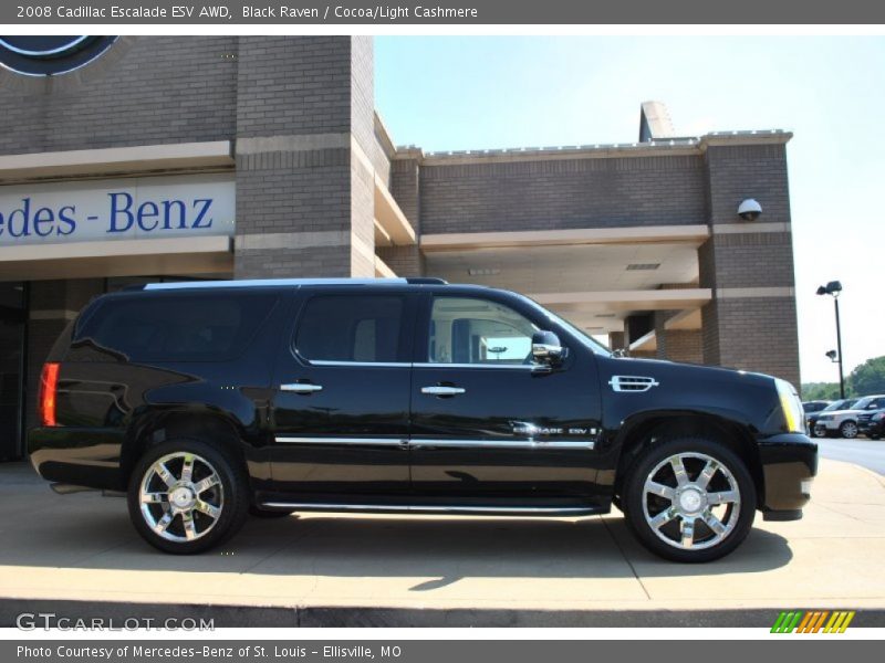 Black Raven / Cocoa/Light Cashmere 2008 Cadillac Escalade ESV AWD