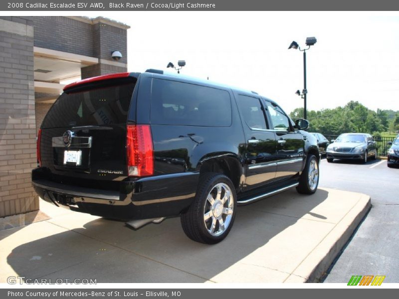 Black Raven / Cocoa/Light Cashmere 2008 Cadillac Escalade ESV AWD