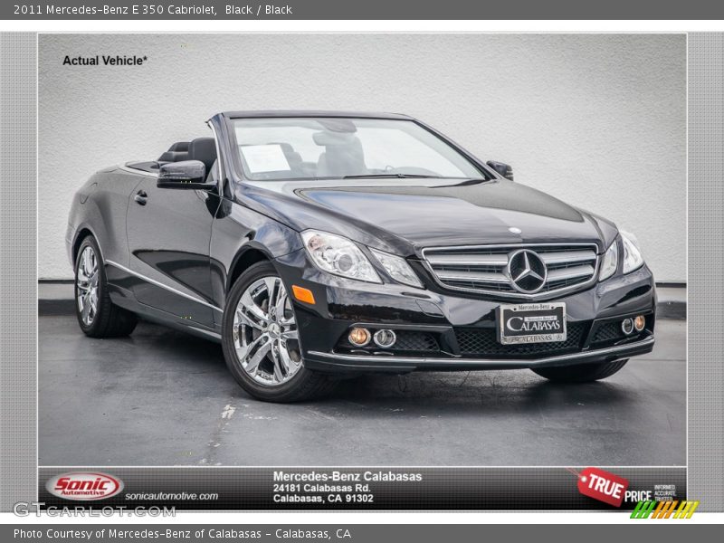 Black / Black 2011 Mercedes-Benz E 350 Cabriolet