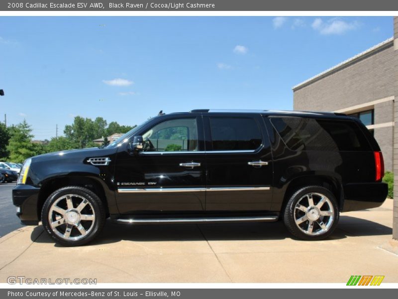 Black Raven / Cocoa/Light Cashmere 2008 Cadillac Escalade ESV AWD
