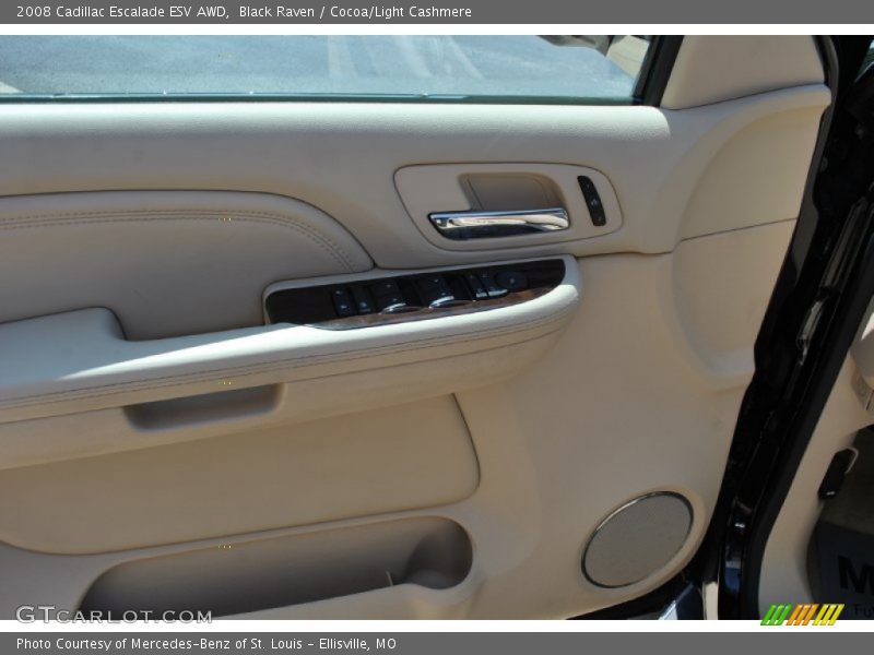 Black Raven / Cocoa/Light Cashmere 2008 Cadillac Escalade ESV AWD