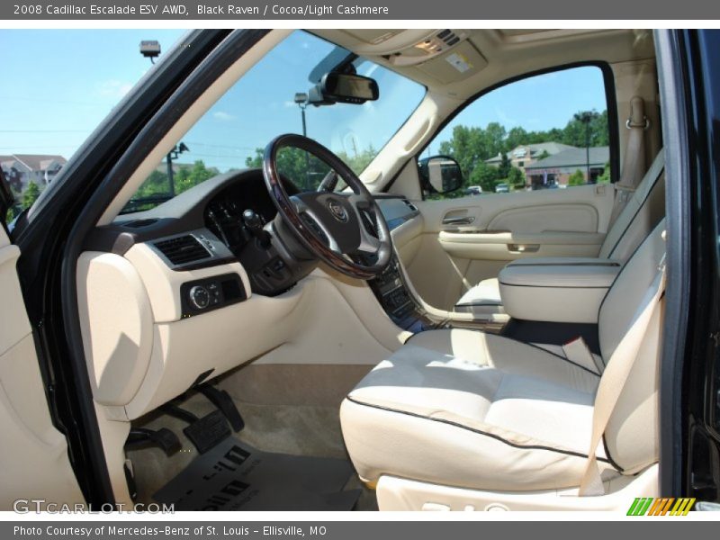 Black Raven / Cocoa/Light Cashmere 2008 Cadillac Escalade ESV AWD