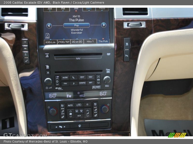 Black Raven / Cocoa/Light Cashmere 2008 Cadillac Escalade ESV AWD