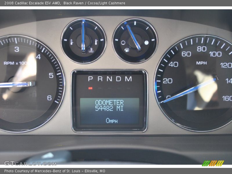 Black Raven / Cocoa/Light Cashmere 2008 Cadillac Escalade ESV AWD