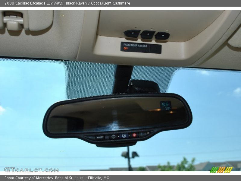 Black Raven / Cocoa/Light Cashmere 2008 Cadillac Escalade ESV AWD