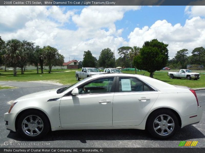 White Diamond Tri-Coat / Light Titanium/Ebony 2008 Cadillac CTS Sedan