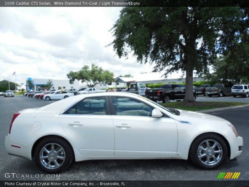 White Diamond Tri-Coat / Light Titanium/Ebony 2008 Cadillac CTS Sedan