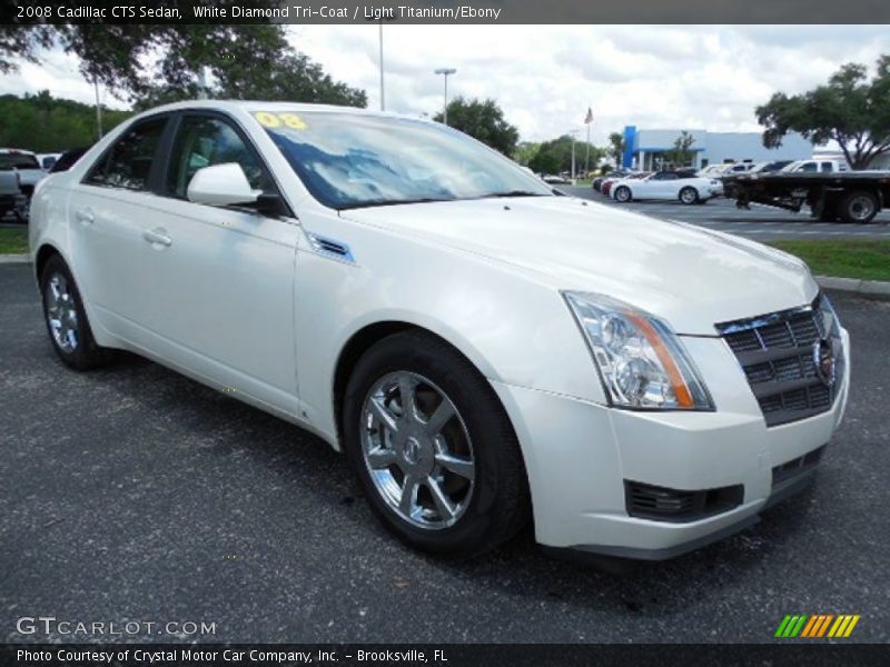 White Diamond Tri-Coat / Light Titanium/Ebony 2008 Cadillac CTS Sedan