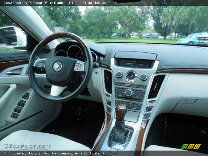 White Diamond Tri-Coat / Light Titanium/Ebony 2008 Cadillac CTS Sedan