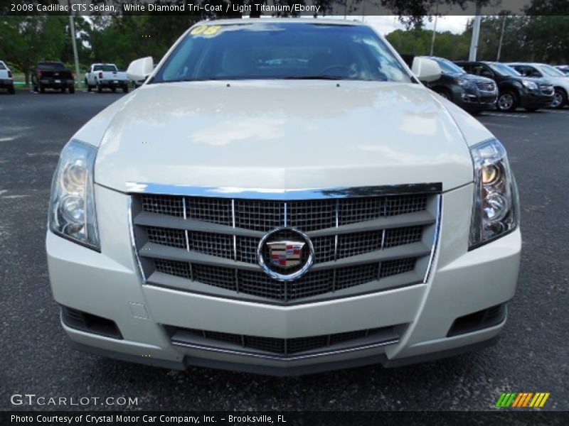 White Diamond Tri-Coat / Light Titanium/Ebony 2008 Cadillac CTS Sedan