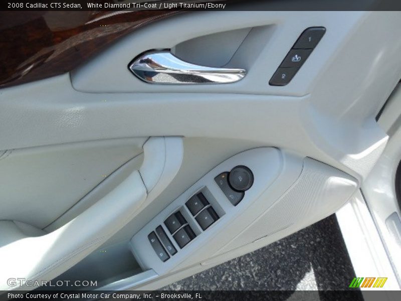 White Diamond Tri-Coat / Light Titanium/Ebony 2008 Cadillac CTS Sedan