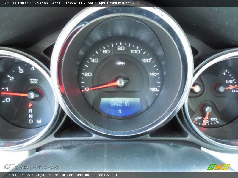 White Diamond Tri-Coat / Light Titanium/Ebony 2008 Cadillac CTS Sedan