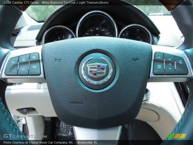 White Diamond Tri-Coat / Light Titanium/Ebony 2008 Cadillac CTS Sedan