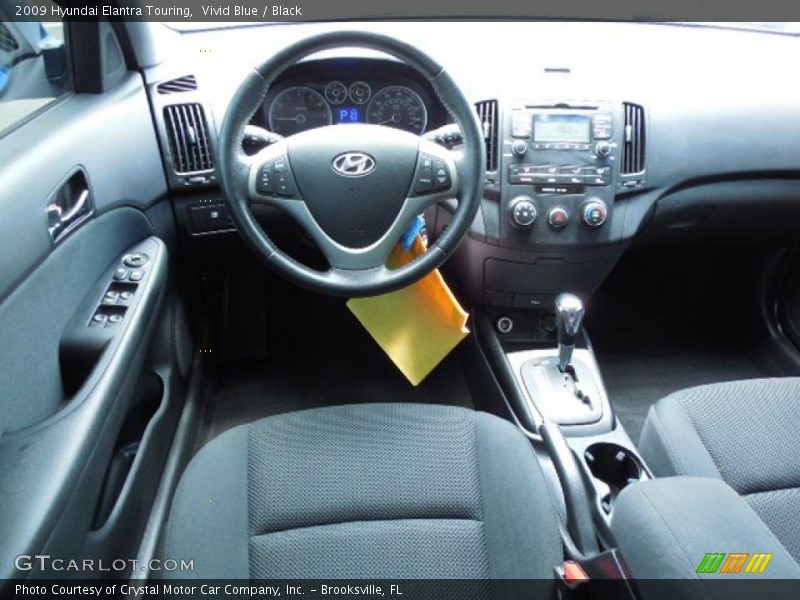 Vivid Blue / Black 2009 Hyundai Elantra Touring