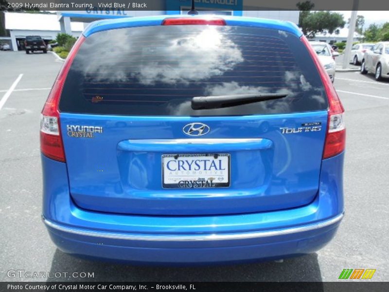 Vivid Blue / Black 2009 Hyundai Elantra Touring