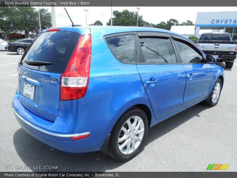 Vivid Blue / Black 2009 Hyundai Elantra Touring