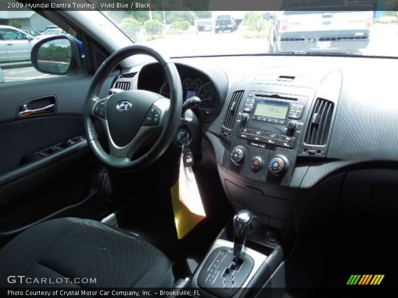 Vivid Blue / Black 2009 Hyundai Elantra Touring