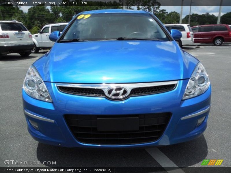Vivid Blue / Black 2009 Hyundai Elantra Touring