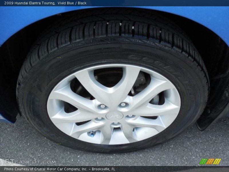 Vivid Blue / Black 2009 Hyundai Elantra Touring